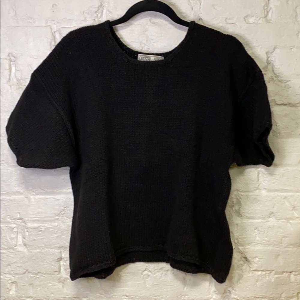 🔥 Med Black Crochet Sweater Short Sleeve 🔥
